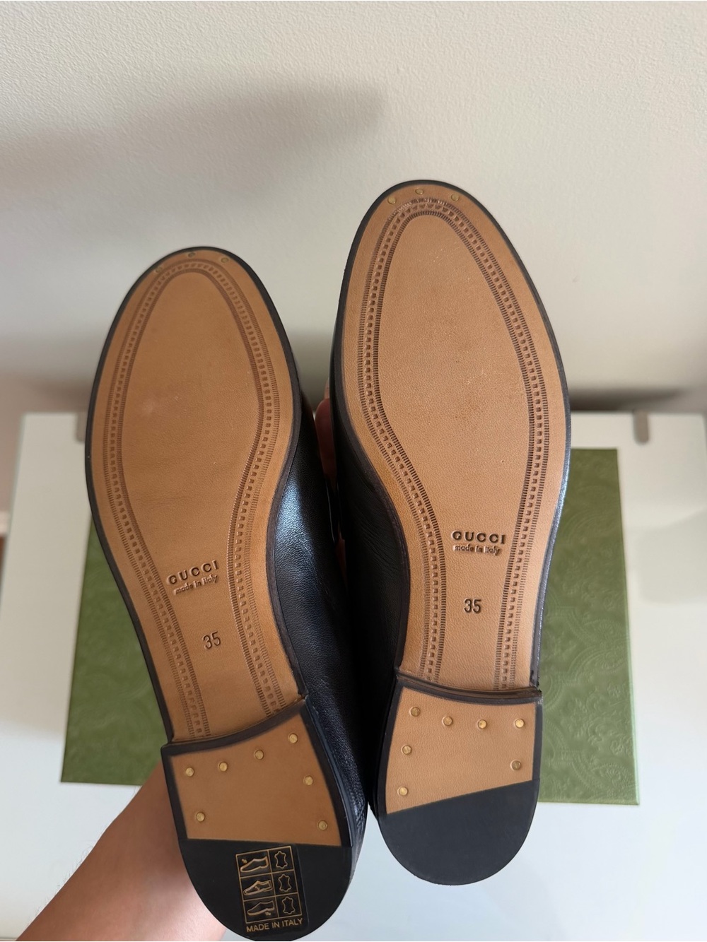 Gucci Black Leather Horsebit Web Stripe Loafers EU 35 - Picture 6 of 8